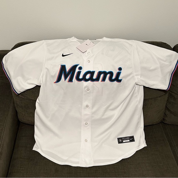 Nike Authentic Miami Marlins Jazz Chisholm JR MLB Baseball Jersey Men’s Sz: XL - Picture 2 of 8
